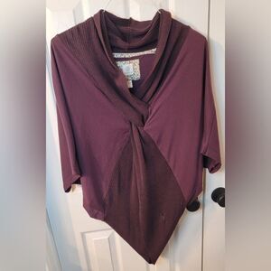 Element Poncho Sweater - Size Medium - Maroon/Purple